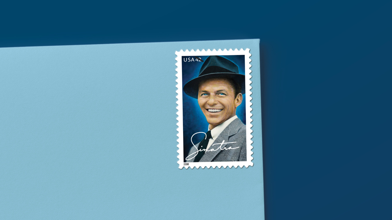 13 Mai 2008 : quand les Etats-Unis d&eacute;cident d'&eacute;mettre un timbre &agrave; l'effigie de Frank Sinatra