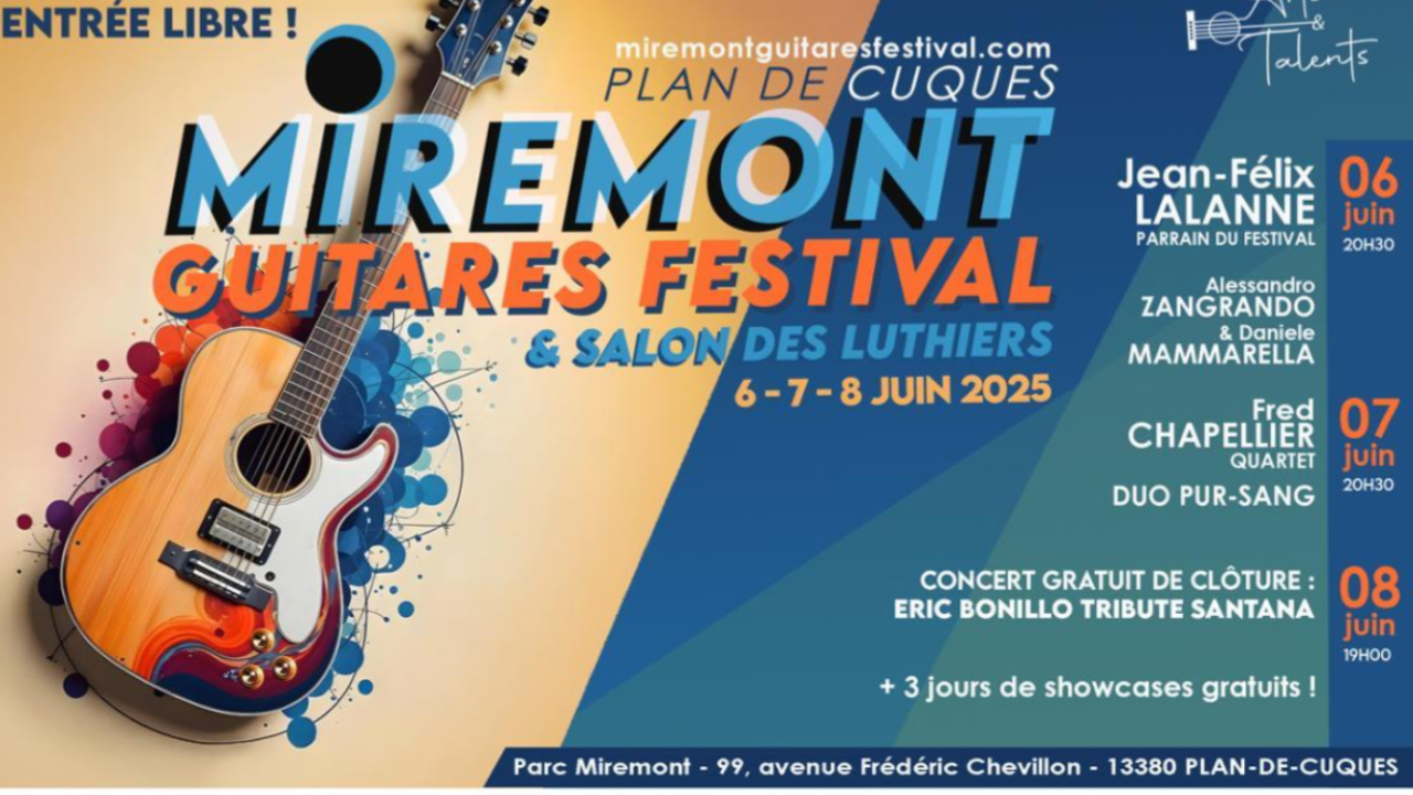 Miremont Guitares Festival 2025 : trois jours de paradis pour les amateurs de guitare Miremont Guitares Festival 2025 : trois jours de paradis pour les amateurs de guitare